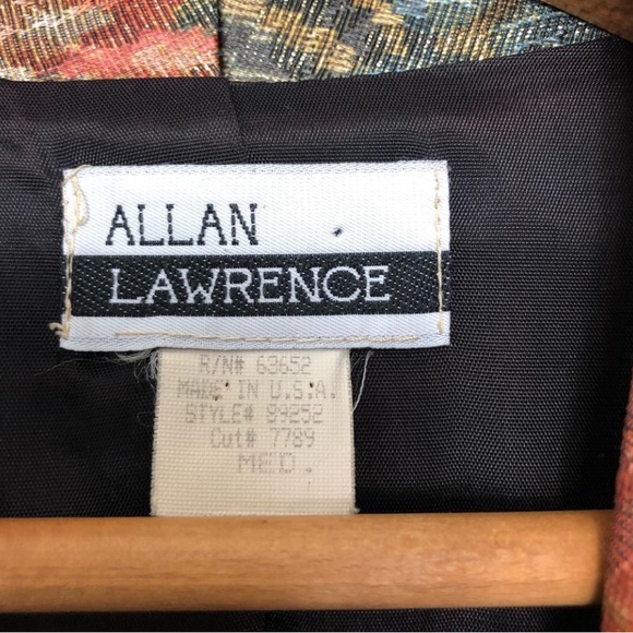 Vintage 80s Gold Jacquard Blazer – Size M - Picture 3 of 9